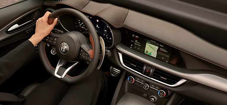 Stelvio Intensa interior view driver side