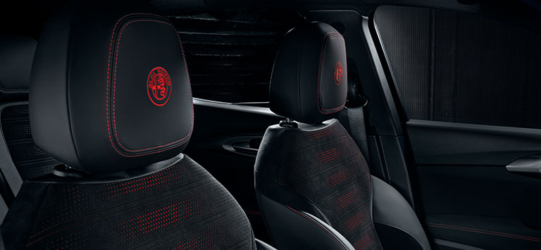 Alfa Romeo Tonale Interior Leather-Accented Seats Close Up